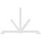 Ekena Millwork Vanguard Architectural Grade PVC Gable Bracket, 84"W x 56"H x 2"D x 4"F, 16/12 Pitch GBP084X56X0204VAN00 - alternate 4